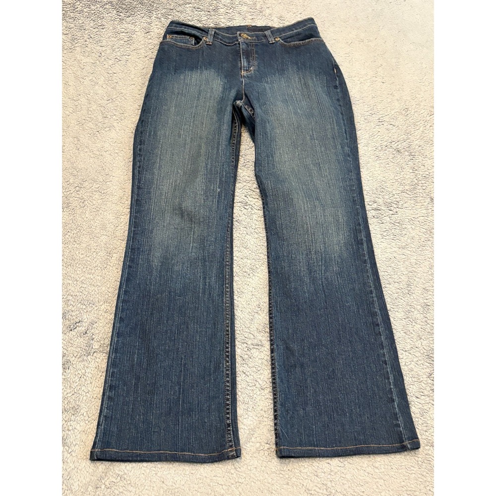 DKNY Jeans Womens 29x30 Soho Boot Cut Dark Wash Blue Denim Casual Relaxed